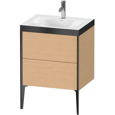 Duravit XViu Schwarz Matt/Eiche Möbelwaschtisch - Waschtisch Duravit XViu Schwarz Matt/Eiche Möbelwaschtisch - Waschtisch