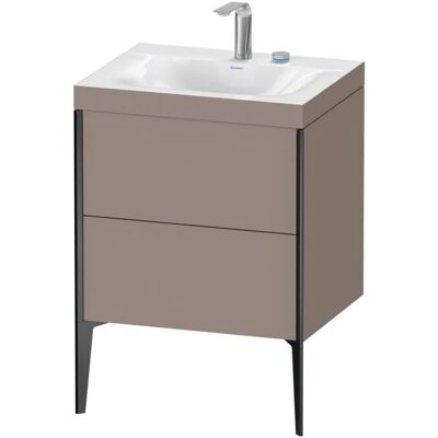 Duravit Xviu C-Bonded Set Waschbecken 2 Schubladen 600x480x610mm - Basalt Matt / Schwarz Matt Duravit Xviu C-Bonded Set Waschbecken 2 Schubladen 600x480x610mm - Basalt Matt / Schwarz Matt