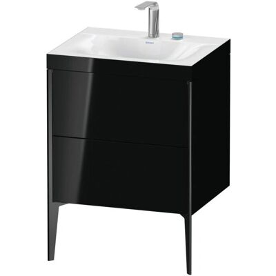 Duravit XViu Waschtisch-Set C-Bonded 60x48cm, 2 Auszüge, schwarz matt Hochglanz Duravit XViu Waschtisch-Set C-Bonded 60x48cm, 2 Auszüge, schwarz matt Hochglanz