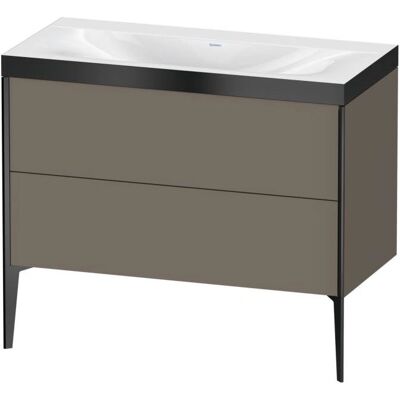 Duravit Xviu C-Bonded Set Waschbecken - 2 Schubladen, Ohne Hahnloch, Flannel Grey Duravit Xviu C-Bonded Set Waschbecken - 2 Schubladen, Ohne Hahnloch, Flannel Grey