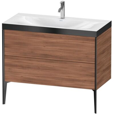 Duravit Nussbaum Natur/Schwarz Matt Badezimmer-Set - XViu C-Bonded Duravit Nussbaum Natur/Schwarz Matt Badezimmer-Set - XViu C-Bonded
