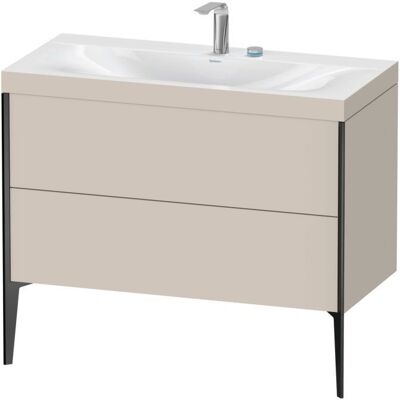 Duravit XViu Bodenstehend Set Taupe Matt - Waschtisch, Unterschrank, 2 Auszüge Duravit XViu Bodenstehend Set Taupe Matt - Waschtisch, Unterschrank, 2 Auszüge