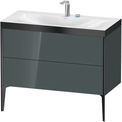 Duravit Xviu C-Bonded Set - 2 Schubladen, 1000x480x610 mm, Grau/Schwarz - Waschtischset Duravit Xviu C-Bonded Set - 2 Schubladen, 1000x480x610 mm, Grau/Schwarz - Waschtischset