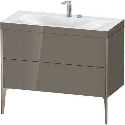 Duravit XViu C-Bonded Set - Wandmontierter Waschtisch, Flannel Grey Duravit XViu C-Bonded Set - Wandmontierter Waschtisch, Flannel Grey