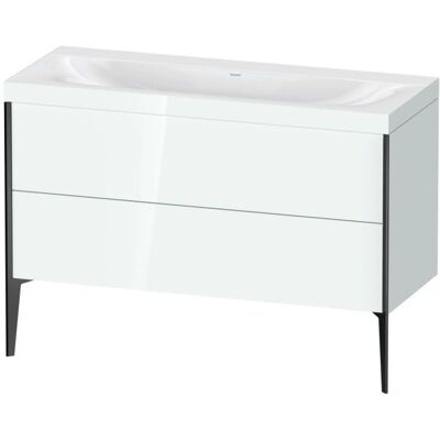 Duravit Xviu C-Bonded Set - Weiß Hochglanz / Profil Schwarz Matt - Unterbauwaschtisch Duravit Xviu C-Bonded Set - Weiß Hochglanz / Profil Schwarz Matt - Unterbauwaschtisch