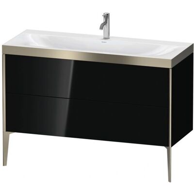 Duravit Xviu C-Bonded Set Waschbecken - Schwarz Hochglanz/Champagner Matt - Waschtisch-Set Duravit Xviu C-Bonded Set Waschbecken - Schwarz Hochglanz/Champagner Matt - Waschtisch-Set