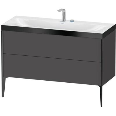 Duravit Xviu C-Bonded Set Waschbecken 2 Schubladen 1200x480x610mm - Graphit Matt Duravit Xviu C-Bonded Set Waschbecken 2 Schubladen 1200x480x610mm - Graphit Matt