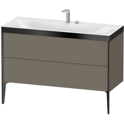 Duravit Modell XV4712EB290P Bodenstehendes Waschbecken-Set in Flanellgrau Duravit Modell XV4712EB290P Bodenstehendes Waschbecken-Set in Flanellgrau