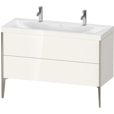 Duravit Xviu C-Bonded Set Doppelwaschtisch 2 Auszüge 1200x480mm - Weiß Hochglanz Duravit Xviu C-Bonded Set Doppelwaschtisch 2 Auszüge 1200x480mm - Weiß Hochglanz