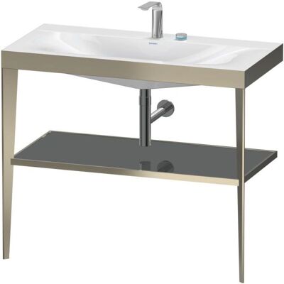 Duravit Modell XViu mit Metallkonsole - 2-Loch, Flannel Grau/Champagner Duravit Modell XViu mit Metallkonsole - 2-Loch, Flannel Grau/Champagner