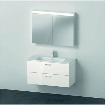 Duravit Xbase - Conjunto de Muebles de Pared con Espejo LED - Blanco Brillante Duravit Xbase - Conjunto de Muebles de Pared con Espejo LED - Blanco Brillante