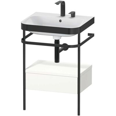 Duravit Weiß Seidenmatt Happy D.2 Plus C-Bonded Set - Waschbecken-Set Duravit Weiß Seidenmatt Happy D.2 Plus C-Bonded Set - Waschbecken-Set