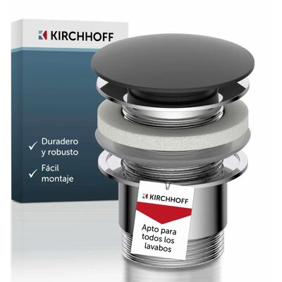KIRCHHOFF Design Click Abflussstopf - Matt Schwarz - Ablaufstopfen - 1¼" x 65 mm KIRCHHOFF Design Click Abflussstopf - Matt Schwarz - Ablaufstopfen - 1¼" x 65 mm