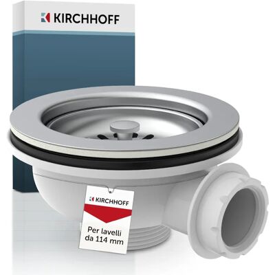 KIRCHHOFF AINO RVS Wasbak Ontluchtingsventil met Overloop KIRCHHOFF AINO RVS Wasbak Ontluchtingsventil met Overloop