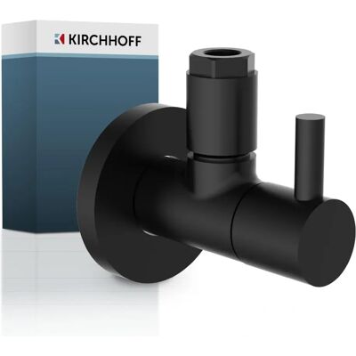 Vanne d'Angle Noire KIRCHHOFF - 1/2" Universelle - Design Moderne - Publicité Vanne d'Angle Noire KIRCHHOFF - 1/2" Universelle - Design Moderne - Publicité