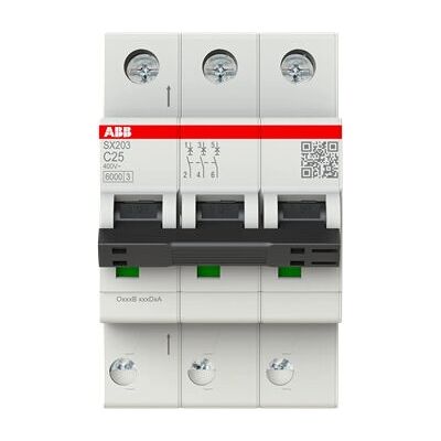 ABB SX203-C32 Schutzschalter - 3P, 32A, 6kA - Schutzschalter ABB SX203-C32 Schutzschalter - 3P, 32A, 6kA - Schutzschalter