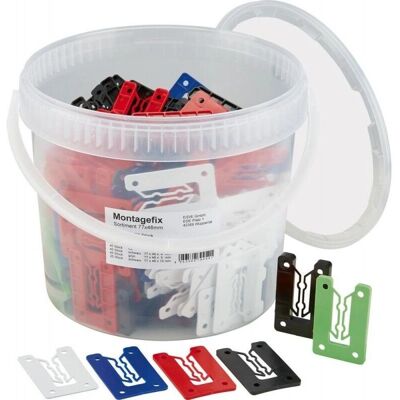 Fischer Montagefix Sortiment 77x48mm 250 Stück - Montagesystem Fischer Montagefix Sortiment 77x48mm 250 Stück - Montagesystem