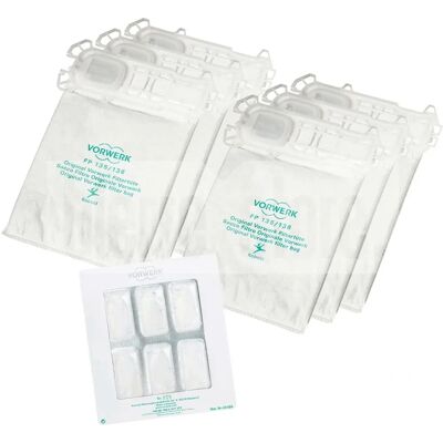 Set di 6 sacchetti per aspirapolvere Vorwerk VK135 / VK136 + Profumatori Dovina Set di 6 sacchetti per aspirapolvere Vorwerk VK135 / VK136 + Profumatori Dovina