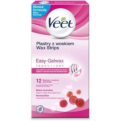 Veet - Professional - Normale Haut - 12 Stk - Wachsstreifen Veet - Professional - Normale Haut - 12 Stk - Wachsstreifen