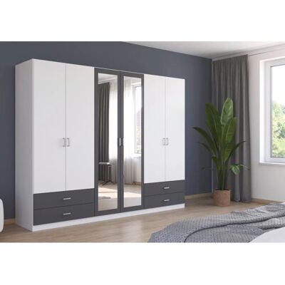 RAUCH Borbona Kleiderschrank - 6 Türen, Verstellbare Regale, Made in Germany RAUCH Borbona Kleiderschrank - 6 Türen, Verstellbare Regale, Made in Germany