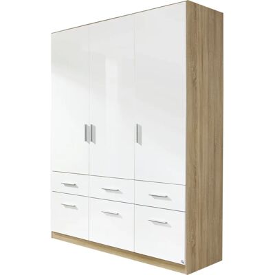 Rauch Celle Kleiderschrank - Verstellbare Regale, 6 Schubladen - Weiß Rauch Celle Kleiderschrank - Verstellbare Regale, 6 Schubladen - Weiß