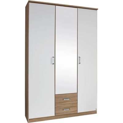 rauch Gandra Kleiderschrank - Weiß (Struktureichefarben hell) - 3-türig rauch Gandra Kleiderschrank - Weiß (Struktureichefarben hell) - 3-türig
