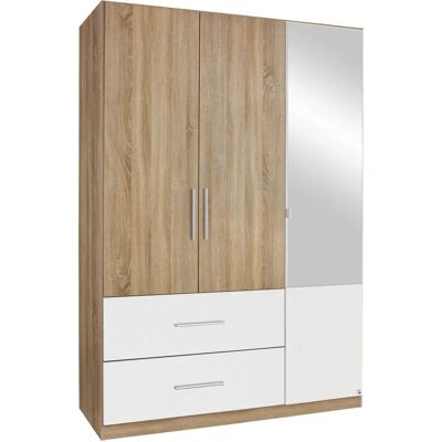 RAUCH Alvor Kleiderschrank - Weiß, 3 Türen mit Spiegel - 136x54x197 cm RAUCH Alvor Kleiderschrank - Weiß, 3 Türen mit Spiegel - 136x54x197 cm