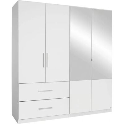 Kleiderschrank Alvor von Rauch - 4-türig mit Spiegel - Weiß Kleiderschrank Alvor von Rauch - 4-türig mit Spiegel - Weiß