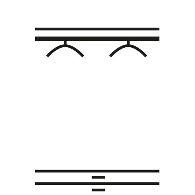 Kleiderschrank Alvor mit Spiegel - 2 Schubladen, 1 Regal, 1 Stange - Schrank Kleiderschrank Alvor mit Spiegel - 2 Schubladen, 1 Regal, 1 Stange - Schrank