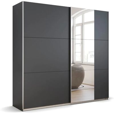 Rauch Kronach Schiebetürschrank - Modern, Grau-Metall, Spiegel Rauch Kronach Schiebetürschrank - Modern, Grau-Metall, Spiegel