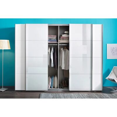 Rauch Schrank 271x230x62cm, 4-türig, Weiß - Kleiderschrank Rauch Schrank 271x230x62cm, 4-türig, Weiß - Kleiderschrank