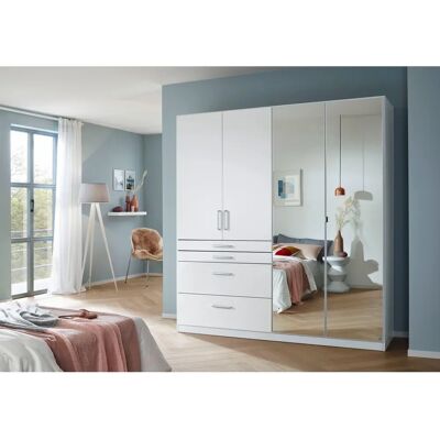 Rauch Homburg Kleiderschrank - Hochglanz Weiß, Verstellbare Regale, Deutsche Qualität Rauch Homburg Kleiderschrank - Hochglanz Weiß, Verstellbare Regale, Deutsche Qualität