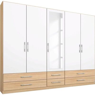 Rauch Hersbruck Kleiderschrank - Verstellbare Einlegeböden, Spiegeltüren Rauch Hersbruck Kleiderschrank - Verstellbare Einlegeböden, Spiegeltüren