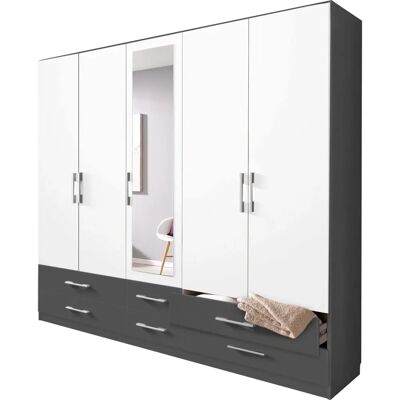 Kleiderschrank Rauch Hersbruck - Spiegel, 225x54x210cm Kleiderschrank Rauch Hersbruck - Spiegel, 225x54x210cm