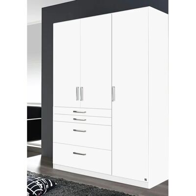Rauch Harburg Kleiderschrank - Weiß, 3 Regale, 3 Schubladen - Kleiderschrank Rauch Harburg Kleiderschrank - Weiß, 3 Regale, 3 Schubladen - Kleiderschrank