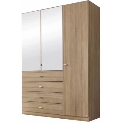 Kleiderschrank Sinsheim - rauch, 3-türig, helles Eiche, 136x54x197cm Kleiderschrank Sinsheim - rauch, 3-türig, helles Eiche, 136x54x197cm