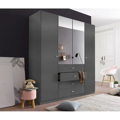 rauch Sinsheim Kleiderschrank - Modernes Design, 4 Schubladen, 4 Türen, Made in Germany rauch Sinsheim Kleiderschrank - Modernes Design, 4 Schubladen, 4 Türen, Made in Germany