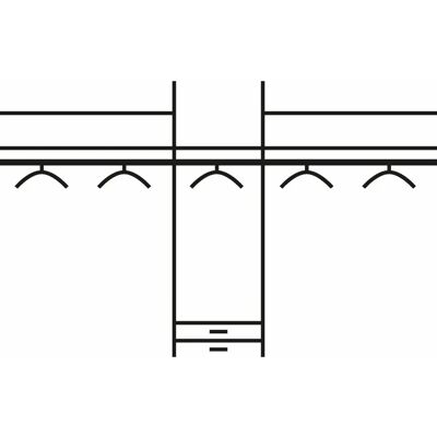 Rauch Essensa Kleiderschrank - Modern, weiß, 5 Regale, 3 Stangen Rauch Essensa Kleiderschrank - Modern, weiß, 5 Regale, 3 Stangen