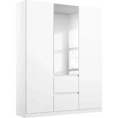 rauch Nidda Kleiderschrank - 3-türig, Weiß, Spiegel, Made in Germany rauch Nidda Kleiderschrank - 3-türig, Weiß, Spiegel, Made in Germany