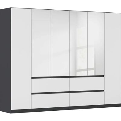 RAUCH Mainz Kleiderschrank - Modernes griffloses Design, verstellbare Regale, 6 Türen RAUCH Mainz Kleiderschrank - Modernes griffloses Design, verstellbare Regale, 6 Türen