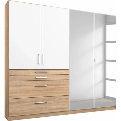 Kleiderschrank RAUCH Harburg - Großer Spiegel, Stauraum, Elegante Griffe - Schrank Kleiderschrank RAUCH Harburg - Großer Spiegel, Stauraum, Elegante Griffe - Schrank