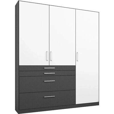 Rauch Harburg Kleiderschrank - Eleganter Stauraum mit Regalen & Stange - Schrank Rauch Harburg Kleiderschrank - Eleganter Stauraum mit Regalen & Stange - Schrank