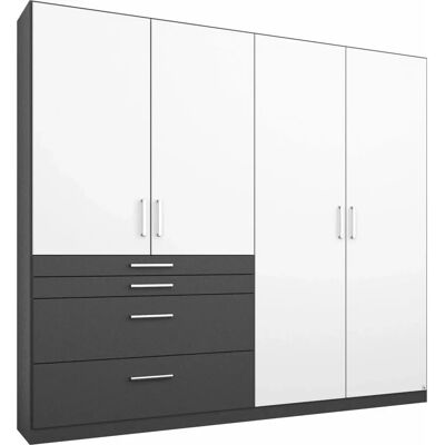 Rauch Harburg Kleiderschrank - 181x54x197cm - Grauweiß Rauch Harburg Kleiderschrank - 181x54x197cm - Grauweiß