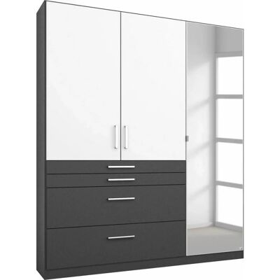 Kleiderschrank HARBURG von rauch - Innen mit Leinenoptik, 3-türig, Grau-Weiß Kleiderschrank HARBURG von rauch - Innen mit Leinenoptik, 3-türig, Grau-Weiß