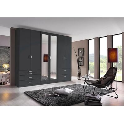 Kleiderschrank Wildberg - 6 Schubladen, grau metallic Kleiderschrank Wildberg - 6 Schubladen, grau metallic