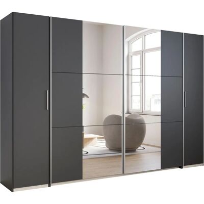 Rauch Kronach Grauschrank - Moderner Spiegeltüren-Schranks Rauch Kronach Grauschrank - Moderner Spiegeltüren-Schranks