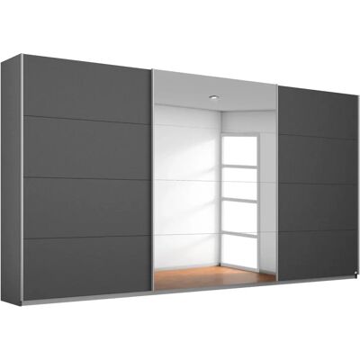 Rauch Cortona Kleiderschrank - Grau Metallic, 3 Türen, 210cm Hoch Rauch Cortona Kleiderschrank - Grau Metallic, 3 Türen, 210cm Hoch