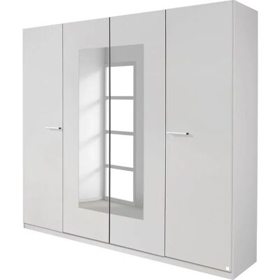 Rauch Borba Weiß Kleiderschrank - 4-türig, 225x54x210cm Rauch Borba Weiß Kleiderschrank - 4-türig, 225x54x210cm