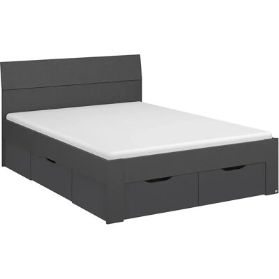 RAUCH Flexx Bett - Stauraum - 140x200cm - Grau Metallic RAUCH Flexx Bett - Stauraum - 140x200cm - Grau Metallic