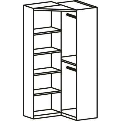Rauch Memphis Eckkleiderschrank - Platzsparend, Modern, Made in Germany Rauch Memphis Eckkleiderschrank - Platzsparend, Modern, Made in Germany